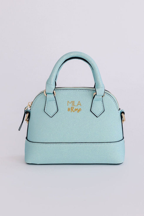 aqua-glitter-girls-crossbody-purse Mila &  Rose - Sophia's Style-Aqua Glitter Girl's Crossbody Purse-Default Title--1